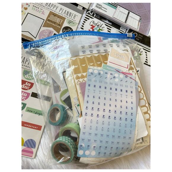 The Happy Planner Bundle Lot Half Sheet Notepad Full Sheet Paper Sticker Books - Picture 4 of 5